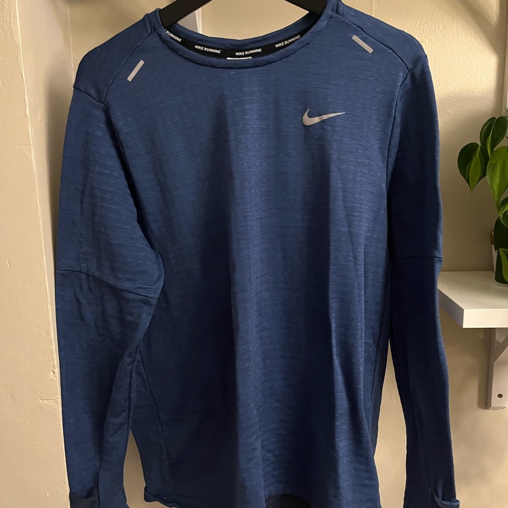 Nike Men's Long Sleeve Shirt in Deep Blue